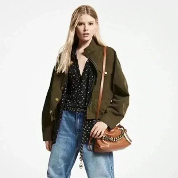 NWT MICHAEL MICHAEL KORS Cotton Canvas Anorak Women Jacket Size Small - Picture 1 of 6